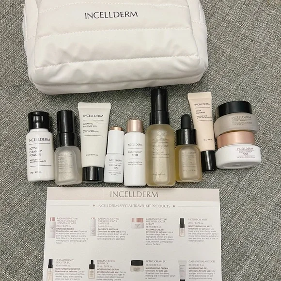 Korean Beauty Incellderm Skincare Travel Set - White & Rose Gold - Picture 5 of 6